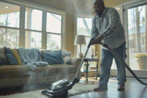 Cleaning with a vacuum cleaner