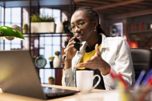 Professional office reception creating a positive impression for clients.