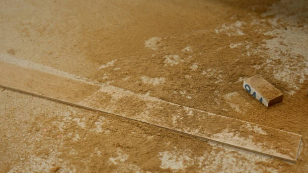 Wood chip on the floor.