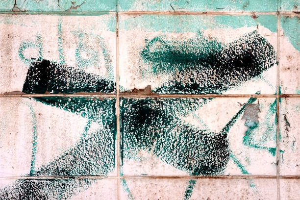 Dried paint on the floor