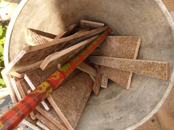 Post-construction debris in a newly built Nigerian home