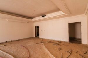 A new building needing post-construction cleaning